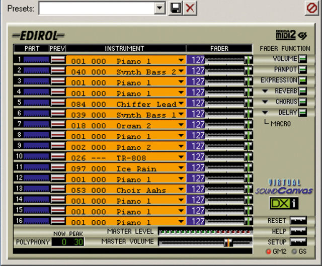 The General MIDI sounds of the VSC don't quite cut the mustard